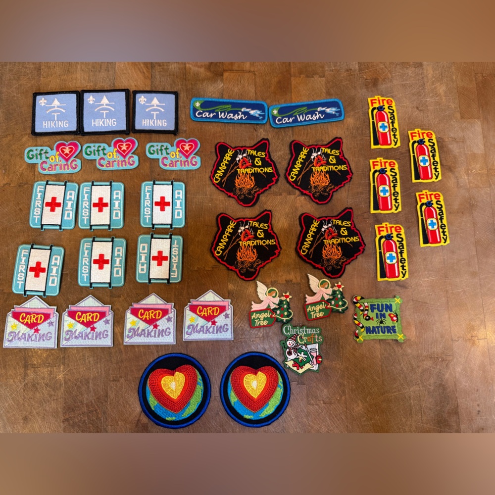 Boy Scouts Girl Scouts Assorted Embroidered Merit Badge Patches Lot First Aid